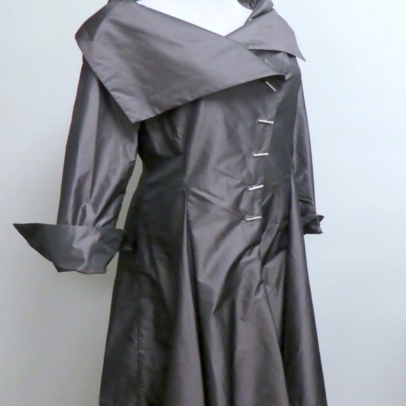 ANETT ROSTEL WIDE COLLAR MAXI DRESS ART WEAR 38 M - Picture 2 of 8